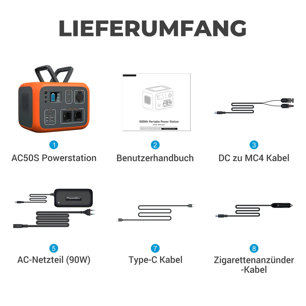BLUETTI AC50S Solar Stromerzeuger 500Wh/300W Tragbarer Stromgenerator Mit 220V Steckdose Mobiler Stromspeicher Solar Generator Für Reise Camping Garten Wohnwagen Notstromaggregat 9 BLUETTI AC50S Solar Stromerzeuger 500Wh/300W Tragbarer Stromgenerator Mit 220V Steckdose Mobiler Stromspeicher Solar Generator Für Reise Camping Garten Wohnwagen Notstromaggregat – Bild 9