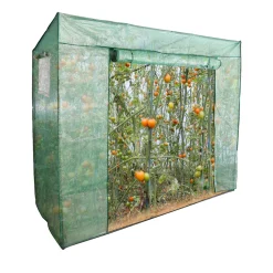 EINFEBEN Foliengewächshaus Gewächshäuser Treibhaus Frühbeet Gardebruk Tomatenhaus Pflanzenhaus Grün 200*80*170CM