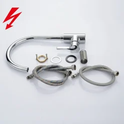 Homelody Niederdruck Küchenarmatur Aus Messing Wasserhahn Küche 360° Drehbar Niederdruck Spültischarmatur Mischbatterie Küche Chrom Armatur Für Boiler -Garten- & Gewächshäuser Geschäft bd0591db824bac8005003d7bd1008eb7