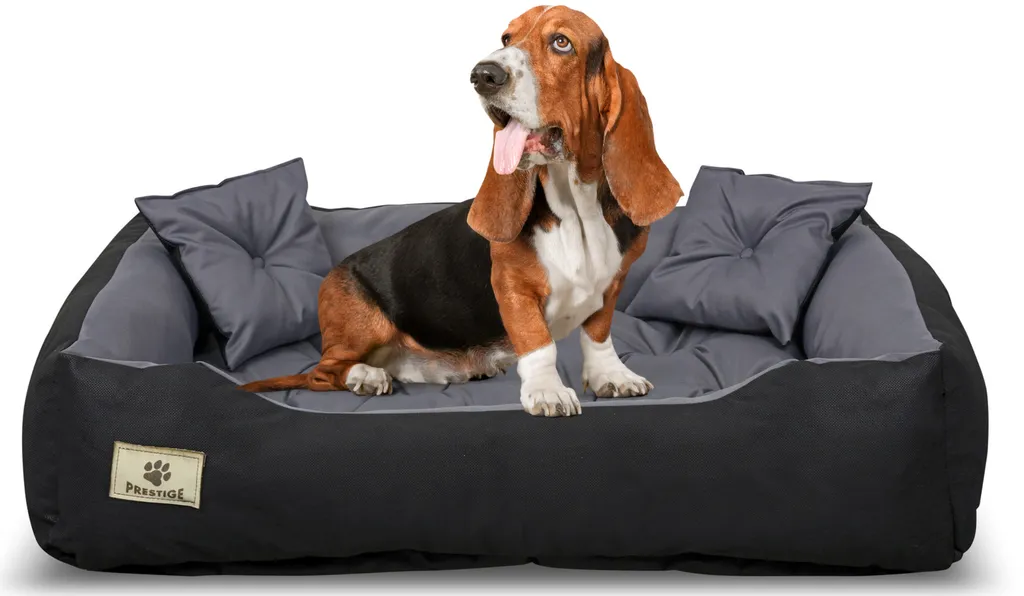 RundumHome Hundebett PRESTIGE Bett Hund Sofa Schlafplatz Kissen Korb Liege Tierbett 100 X 75 Cm Grau 1 RundumHome Hundebett PRESTIGE Bett Hund Sofa Schlafplatz Kissen Korb Liege Tierbett 100 X 75 Cm Grau
