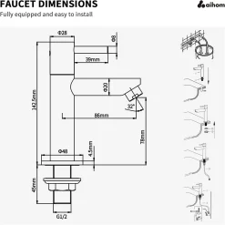 Aihom Kaltwasserhahn Wasserhahn Bad Kaltwasser Armatur Für Bad Standventil Wasserhahn Armatur Badarmaturen Roségold -Garten- & Gewächshäuser Geschäft bd4440c918790d8fdcb25a0e184b516d
