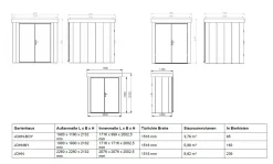 ILESTO GmbH ILESTO Gerätehaus John Aus Stahl: 226x226x213cm | Gartenhaus Metall, Modern Mit Flachdach | Geräteschuppen Für Den Garten Optional Mit Zubehör | Zweiflügeltür, Anthrazit -Garten- & Gewächshäuser Geschäft bd5484a6880a2ed4d18e9819a87bc5ca