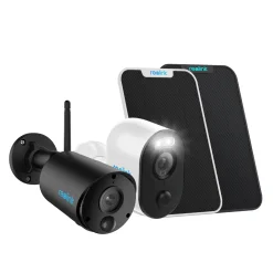 Reolink Kabellose Solar-/Akku WLAN IP-Überwachungskamera Outdoor Mit PIR-Bewegungsmelder, IR-Nachtsicht, 2-Wege-Audio, 1080P Argus Eco + 4MP Argus 3 Pro Mit Solarpanel--Bündel