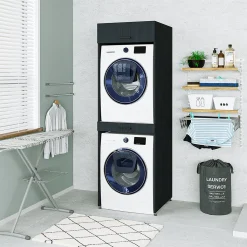 Roomartstore.de Roomart - Waschmaschinenschrank Für Trockner & Waschmaschine - Mit Ausziehbrett - Weiß - Schwarz Eiche: Weiß / + Ohne Klappschrank 48 Roomartstore.de Roomart - Waschmaschinenschrank Für Trockner & Waschmaschine - Mit Ausziehbrett - Weiß - Schwarz Eiche: Weiß / + Ohne Klappschrank -Garten- & Gewächshäuser Geschäft bd85177128bf811f1e86b8d1bdf892fb