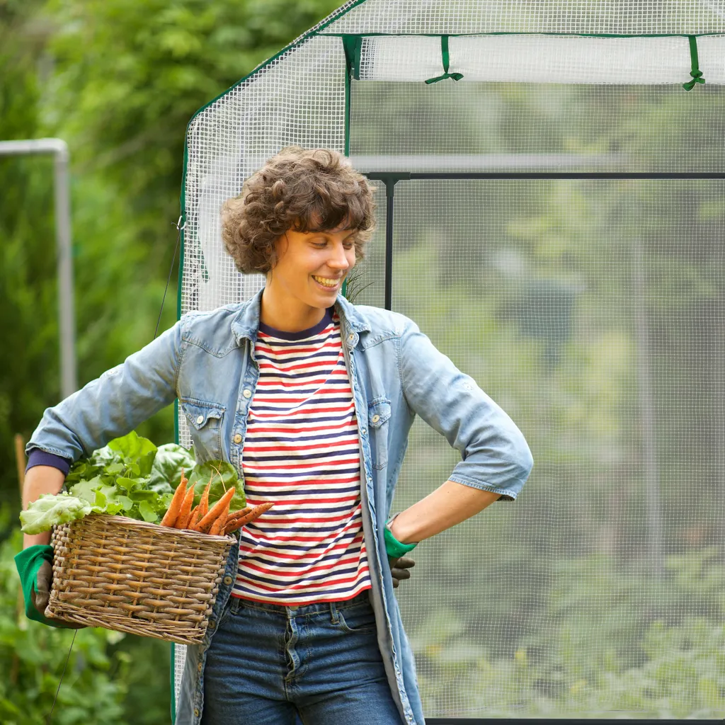 Relaxdays Begehbares Gewächshaus Mit 4 Fenstern 3 Relaxdays Begehbares Gewächshaus Mit 4 Fenstern – Bild 3