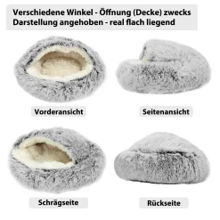 LIKING® Ø65 Cm L-XL Hundebett/Katzenbett Inkl. Decke Oder Auch Als Haustiersofa Nutzbar, Katzenhöhle, Flauschiges Plüsch-Katzenbett, Geeignet Für Hunde Und Katzen Bis Zu 15 Kg, Grau 11 LIKING® Ø65 Cm L-XL Hundebett/Katzenbett Inkl. Decke Oder Auch Als Haustiersofa Nutzbar, Katzenhöhle, Flauschiges Plüsch-Katzenbett, Geeignet Für Hunde Und Katzen Bis Zu 15 Kg, Grau -Garten- & Gewächshäuser Geschäft bd8d22445840b1ba99bbb09f98b4d31f