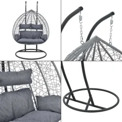 Mendler Hängesessel HLO-PX5 2-Sitzer Dunkelgrau 13 Mendler Hängesessel HLO-PX5 2-Sitzer Dunkelgrau -Garten- & Gewächshäuser Geschäft bdb207c44df2f61b4c5375098345f74c