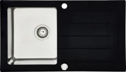 Respekta Glasspüle New York 86 X 50 Cm / Edelstahl / Glas Schwarz 26 Respekta Glasspüle New York 86 X 50 Cm / Edelstahl / Glas Schwarz -Garten- & Gewächshäuser Geschäft bdbf68bcb609320f84af76bdac1c260d