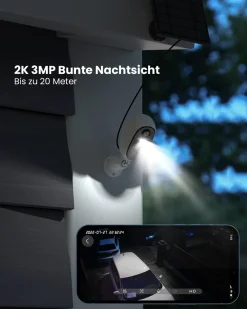IeGeek 2K Solar Überwachungskamera Aussen Akku, Wlan Kamera Outdoor Mit Farbnachtsicht, 130°-Weitwinkelkamera, PIR Bewegungsmelder, 2-Wege Audio, Arbeit Mit Alexa, Cloud/SD Storage, IP65 13 IeGeek 2K Solar Überwachungskamera Aussen Akku, Wlan Kamera Outdoor Mit Farbnachtsicht, 130°-Weitwinkelkamera, PIR Bewegungsmelder, 2-Wege Audio, Arbeit Mit Alexa, Cloud/SD Storage, IP65 -Garten- & Gewächshäuser Geschäft bdd581b2b92e3a432bab896824332983