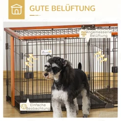 PawHut Hundekäfig Mit Toilette Tablett Hundebox Mit 2 Türen Für Kleine Hunde Tierkäfig Innen Zuhause Stahl Kaffee 111 X 54 X 61 Cm 12 PawHut Hundekäfig Mit Toilette Tablett Hundebox Mit 2 Türen Für Kleine Hunde Tierkäfig Innen Zuhause Stahl Kaffee 111 X 54 X 61 Cm -Garten- & Gewächshäuser Geschäft bddab6424b52d61cc288bd78b18cd1e0