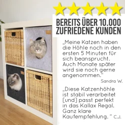 Karaluna GmbH KaraLuna Katzenhöhle Filz Fürs Regal I Kuschelhöhle Regal I Katzenhöhle Für 2 Katzen Oder Große Katzen I Katzen Schlafplatz Katzenkorb Filz (Dunkelgrau) -Garten- & Gewächshäuser Geschäft bde79661c14ea43fa09545e893b88937