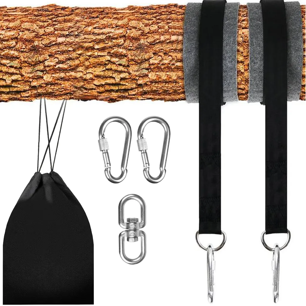 Iso Trade Hängematte Schaukel Befestigung Set Hängesessel Babyschaukel Befestigung Polyester Gurte Mit Karabiner & Baumschutz 12116 6 Iso Trade Hängematte Schaukel Befestigung Set Hängesessel Babyschaukel Befestigung Polyester Gurte Mit Karabiner & Baumschutz 12116 – Bild 6