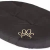HobbyDog Ovales Kissen, Hundekissen, Bett, Katzenbett, Haustiermatratze, M, R3: 58 X 43 Cm, Schwarz