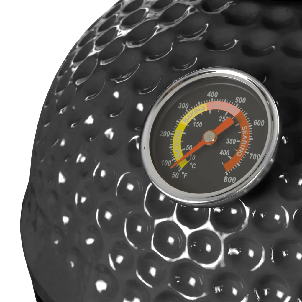 BBQ-Toro Kamado Grill Holzkohlegrill Ø 32 Cm "HAIIRO" Mit Gusseisenrost Und Thermometer, Grau 5 BBQ-Toro Kamado Grill Holzkohlegrill Ø 32 Cm "HAIIRO" Mit Gusseisenrost Und Thermometer, Grau – Bild 5