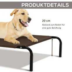 PawHut Hundebett Outdoor Hundeliege Katzenbett Mit Mesh Haustierbett Schlafplatz Metall Oxford-Gewebe Kaffee 130 X 80 X 20 Cm 13 PawHut Hundebett Outdoor Hundeliege Katzenbett Mit Mesh Haustierbett Schlafplatz Metall Oxford-Gewebe Kaffee 130 X 80 X 20 Cm -Garten- & Gewächshäuser Geschäft be39d9307e1c880cbc748ce846f8b6fe