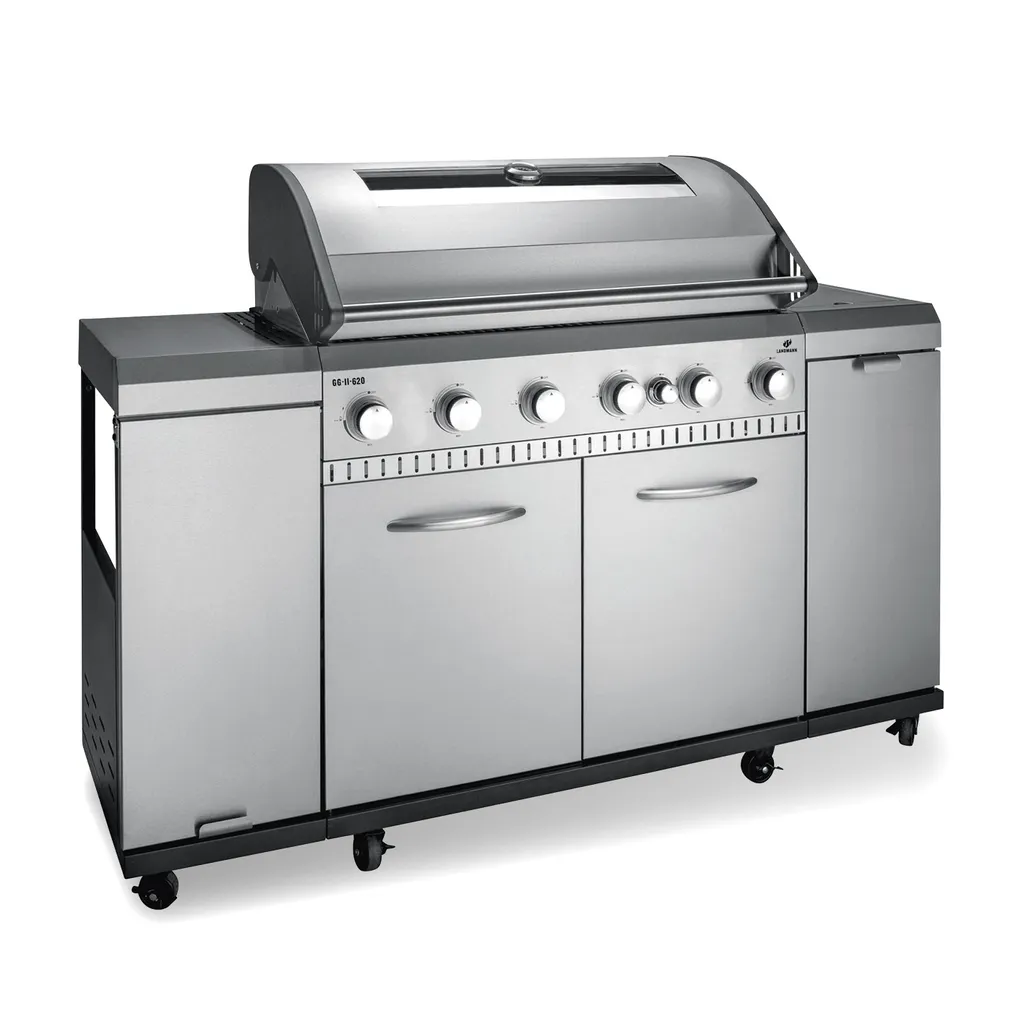 Maxxworld LANDMANN Gasgrill Rexon 6.1 CooK - Edelstahl 1 Maxxworld LANDMANN Gasgrill Rexon 6.1 CooK - Edelstahl
