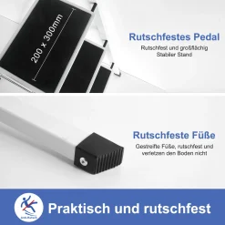 Meykoers Klapptritt Trittleiter 3 Stufen Eisen Stehleiter Mit Tragegriff, Mit Rutschfester Gummimatte Haushaltsleiter, Bis 150 Kg Belastbar -Garten- & Gewächshäuser Geschäft be7cdea443c992a4582f4edfaed81214