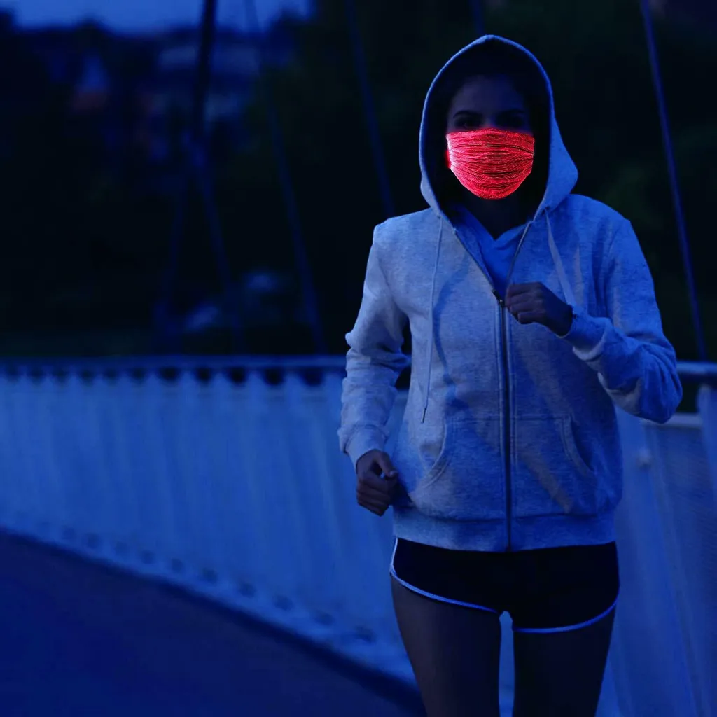 F-Beast 7 Farblichter LED Maske 2tlg Leuchten Gesichtsmaske USB Wiederaufladbare Leuchtende Masken Staubmaske Halloween Party Maske 3 F-Beast 7 Farblichter LED Maske 2tlg Leuchten Gesichtsmaske USB Wiederaufladbare Leuchtende Masken Staubmaske Halloween Party Maske – Bild 3