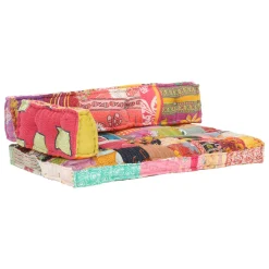 VidaXL Palettensofa-Auflage Mehrfarbig Stoff Patchwork -Garten- & Gewächshäuser Geschäft bed6eee0a16868968a1f0a7bf056d80c