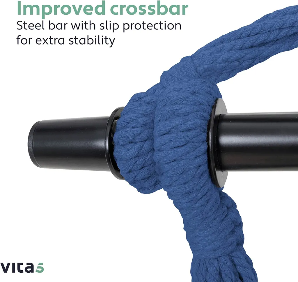 VITA5 Hängesessel Outdoor - Stabiler & Sicherer Hängestuhl - Stylischer Hängesessel Indoor - Schaukel Für Erwachsene & Kinder - Bequeme Boho Raumdeko - 250kg Tragkraft (Grün/Blau) 6 VITA5 Hängesessel Outdoor - Stabiler & Sicherer Hängestuhl - Stylischer Hängesessel Indoor - Schaukel Für Erwachsene & Kinder - Bequeme Boho Raumdeko - 250kg Tragkraft (Grün/Blau) – Bild 6