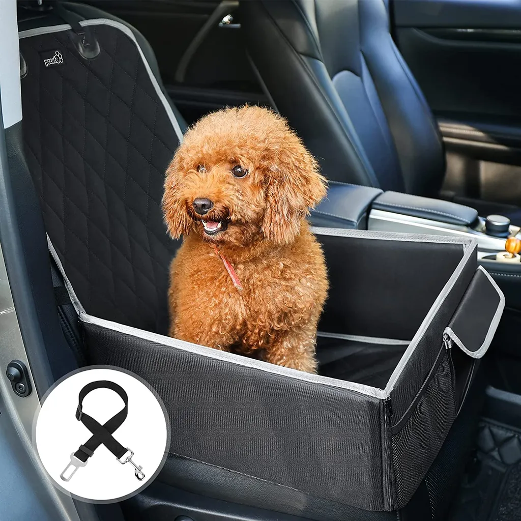 Pecute Hunde Autositz, Hundesitz Auto Für Kleine Bis Mittlere Hunde, Wasserabweisend Faltbar60 * 43 * 19 Cm (Schwarz) 1 Pecute Hunde Autositz, Hundesitz Auto Für Kleine Bis Mittlere Hunde, Wasserabweisend Faltbar60 * 43 * 19 Cm (Schwarz)