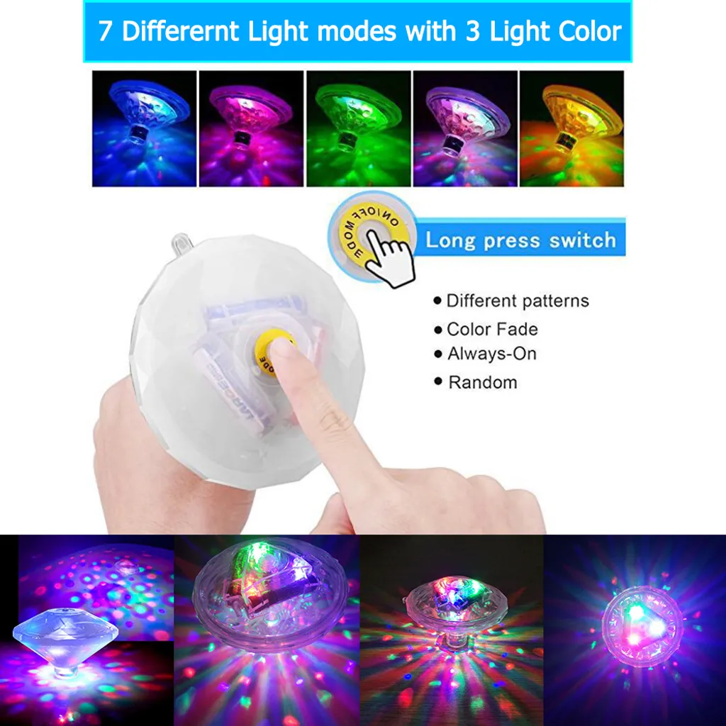 PMS LED Teichlicht Badewannenlicht Bunt Pool Schwimmende Lampe Party Disco Unterwasser Beleuchtung 4 PMS LED Teichlicht Badewannenlicht Bunt Pool Schwimmende Lampe Party Disco Unterwasser Beleuchtung – Bild 4