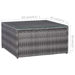 VidaXL 5-tlg. Garten-Sofagarnitur Mit Polstern & Kissen Poly Rattan Grau -Garten- & Gewächshäuser Geschäft bf4104635812fbf1a50b250c6e24401e
