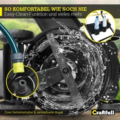 Craftfull Benzinrasenmäher CR-224-20, 56 Cm Schnittbreite, Benzin Rasenmäher Mit Radantrieb Inkl. Rasenkamm, 196 Cc, 5,2 KW / 7,1PS, Euro 5 Norm, 5in1, Marken Motor, GT-Markengetriebe, 8 Stufen Höhenverstellbar, 62 Liter Fangsack, Easy-Clean-Funktion -Garten- & Gewächshäuser Geschäft bf779a53bf6cfbc521388a331692dc8d