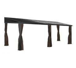 Sojag Aluminium Terrassenüberdachung Portland 10x16 Grau 288x488x240 Cm