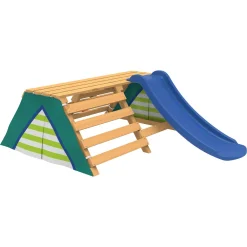 Kidland® Spieltipi Mit Rutsche | Holz | Klettergerüst | Kletterwand