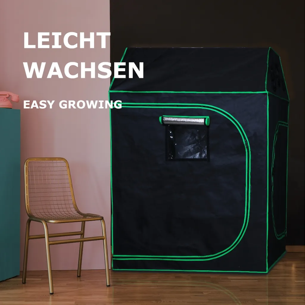 Mucola Growbox Gewächshaus Schwarz Grün Indoor Pflanzenzelt Zuchtzelt Dachschräge Zuchtschrank Grow Tent Frühbeet Zimmergewächshaus Growschrank Growroom 9 Mucola Growbox Gewächshaus Schwarz Grün Indoor Pflanzenzelt Zuchtzelt Dachschräge Zuchtschrank Grow Tent Frühbeet Zimmergewächshaus Growschrank Growroom – Bild 9
