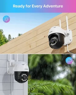 ZOSI 5MP 3K PTZ Überwachungskamera Aussen WLAN, 355°/140° Schwenkbar IP Dome Kamera Mit Automatisch Verfolgung, 8X Digital Zoom, Farbnachtsicht, 2-Wege-Audio, C296 -Garten- & Gewächshäuser Geschäft bfddbce8cd41b9606ae167d9b0edd698