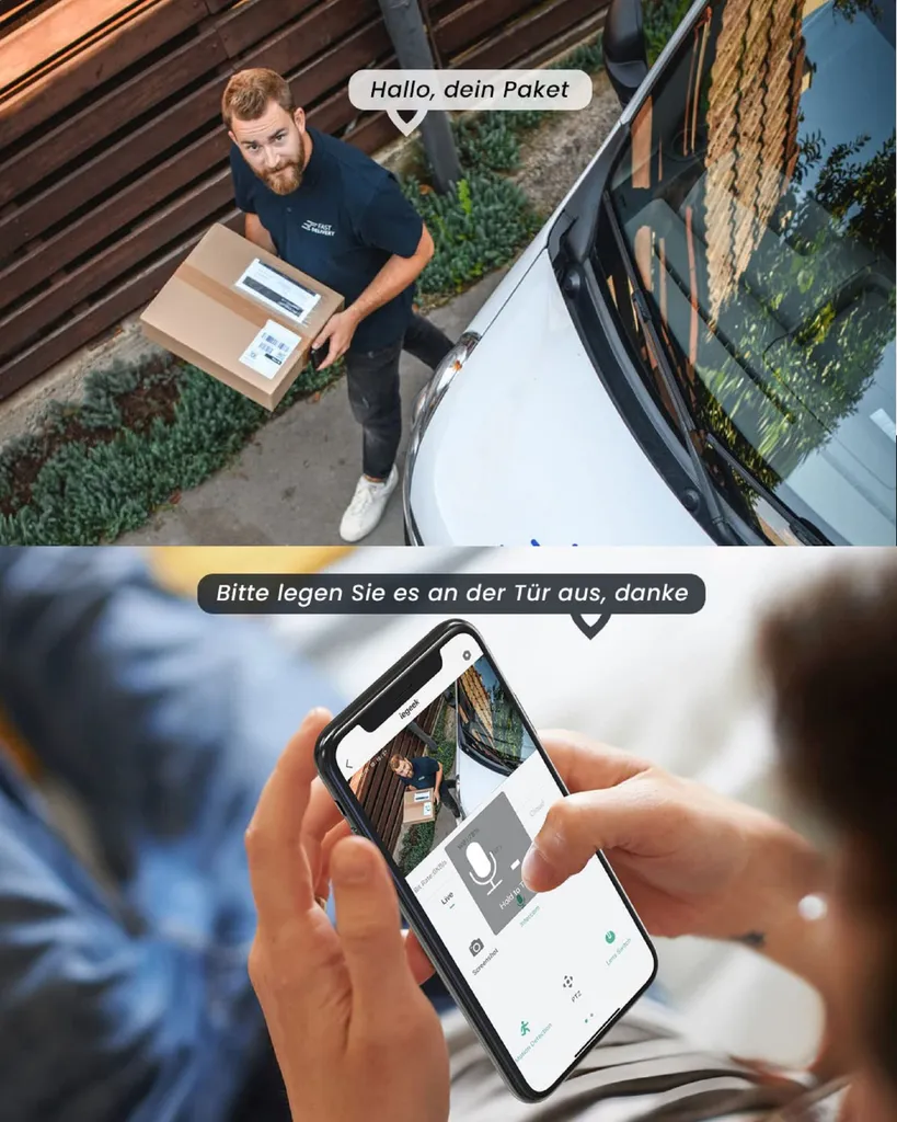 IeGeek 2K Überwachungskamera Wlan Mit 32GB SD-Karte, PTZ Outdoor IP Kamera Überwachung WiFi Dome Camera Mit Farbnachtsicht, Mensch Bewegungsmelder, 2-Wege-Audio 9 IeGeek 2K Überwachungskamera Wlan Mit 32GB SD-Karte, PTZ Outdoor IP Kamera Überwachung WiFi Dome Camera Mit Farbnachtsicht, Mensch Bewegungsmelder, 2-Wege-Audio – Bild 9