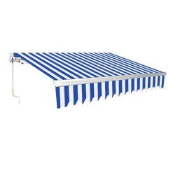 EINFEBEN Gelenkarmmarkise Markisen Sonnenmarkise Mit Handkurbel, Sonnenschutz Markise, Balkonmarkise,Anti-UV & Wasserfest Mit Einstellbarem Winkel, 2,5 X 2 M