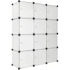 Tectake Steckregal 12 Boxen Mit Türen 112x37x148cm - Weiß