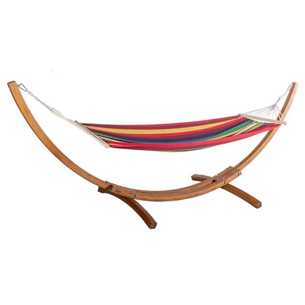 OUTLIV. Hängematte Mit Holzgestell Aus Akazie Natur|Bunt 1 OUTLIV. Hängematte Mit Holzgestell Aus Akazie Natur|Bunt