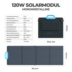 BLUETTI EB240 Tragbarer Solar Stromerzeuger 2400Wh Mit 2pcs Solar Panel 120W, Kraftwerk Für Home RV Notfall, 1000W AC Steckdose, MPPT, Falten Solar Panel Bundle, Outdoor Power Alternative -Garten- & Gewächshäuser Geschäft c0c807efecda620af67a238084f536e7 2