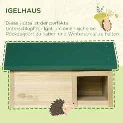 Pawhut Igelhaus Winterquartier Und Unterschlupf Mit Boden Igelhotel Katzensicher Outdoor Igelhütte Tannenholz Naturholz 47 X 34,2 X 27 Cm -Garten- & Gewächshäuser Geschäft c114547155d6721233b2c0cbd136f5f9
