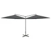 VidaXL Doppel-Sonnenschirm Mit Stahlmast Anthrazit 600 Cm