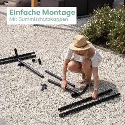 VITA5 Hängemattengestell Outdoor - Hängemattengestell Für Hängematten - Stabiles Stahl Hängematte Mit Gestell Klappbar - Tragbarer Ständer Für Hängematte (Ohne Getränkehalter) -Garten- & Gewächshäuser Geschäft c12a798b8816dbd040525ab24b756aa2
