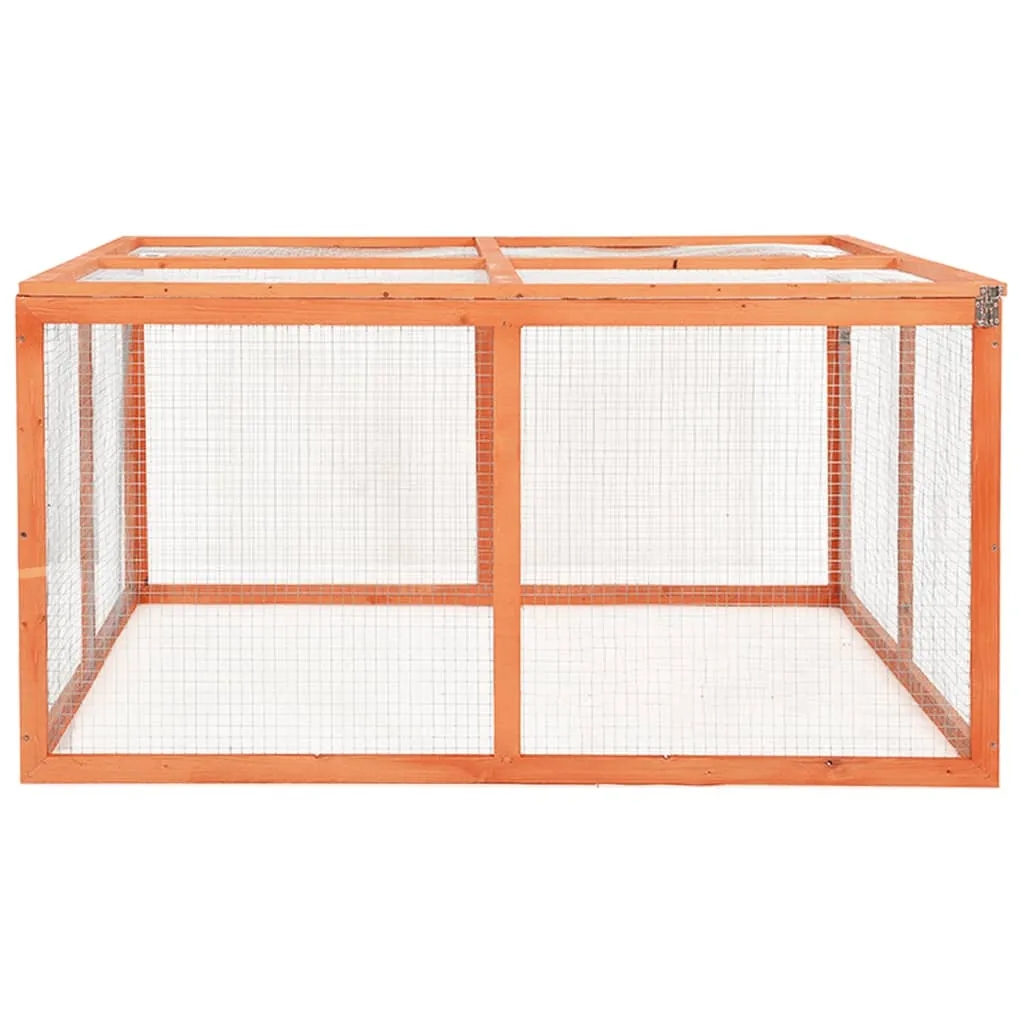 VidaXL Kaninchenstall 124x120x60 Cm Massivholz Tanne 4 VidaXL Kaninchenstall 124x120x60 Cm Massivholz Tanne – Bild 4