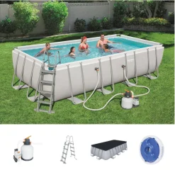 Bestway Power Steel™ Frame Pool Komplett-Set, Eckig 549x274x122 Cm 56466 -Garten- & Gewächshäuser Geschäft c16624b2748f0e2408f4f268dfc6c4fe 1