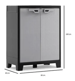 KIS-KETER Keter Low Storage Schrank, Titan, Kunststoff, 2 Regale -Garten- & Gewächshäuser Geschäft c1aabf606cf75ebae1913a39395047dd