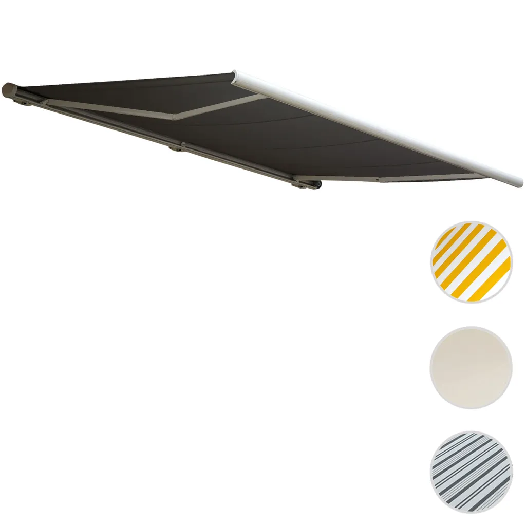 Mendler Elektrische Kassettenmarkise H124, Markise Vollkassette 5x3m Polyester Anthrazit 7 Mendler Elektrische Kassettenmarkise H124, Markise Vollkassette 5x3m Polyester Anthrazit – Bild 7