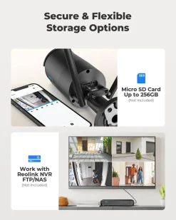 Reolink 4MP Überwachungskamera Aussen, 2,4/5GHz WLAN CCTV IP Kamera Outdoor, Intelligente Personen-/Fahrzeugerkennung,Wetterfest, 30m Nachtsicht, Audioaufzeichnung, RLC-410W Schwarz -Garten- & Gewächshäuser Geschäft c1c4c28bdd5245fbbbdc1067788ccd31