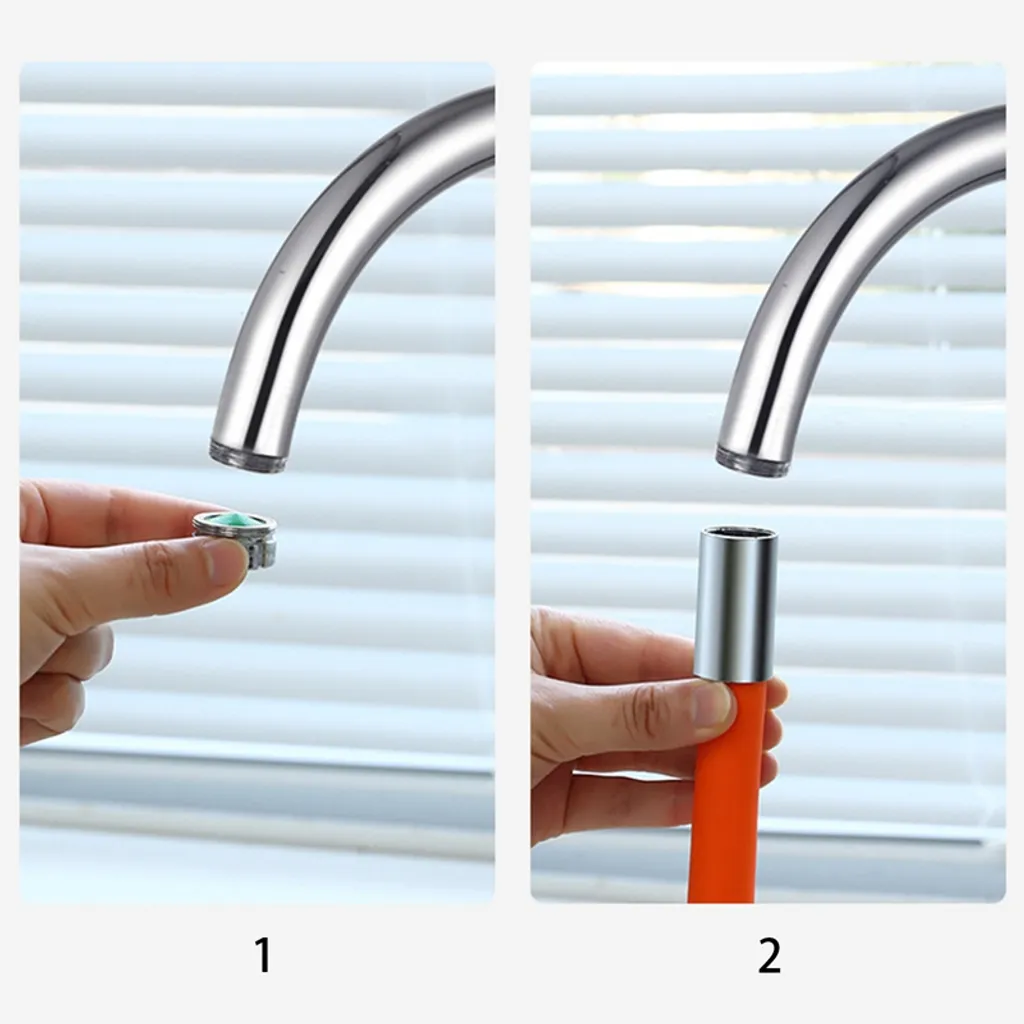 Jinaishop 30CM Wasserhahn Verlängerungsrohre Universal-Verlängerungsrohr Spritzwassergeschützte Wasserhahn-Verlängerung Für Waschbecken Küchenarmaturen 4 Jinaishop 30CM Wasserhahn Verlängerungsrohre Universal-Verlängerungsrohr Spritzwassergeschützte Wasserhahn-Verlängerung Für Waschbecken Küchenarmaturen – Bild 4