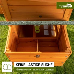 MyAnimal XXXL Hühnerstall MH-13 - Wetterfest & Winterfest - Hochwertiges Kiefernholz (Braun) - Für 8 Hühner - Nistkästen - Etagen Mit Rampen - Sitzstange - Türverriegelungen - Hühnerhaus L-Form 13 MyAnimal XXXL Hühnerstall MH-13 - Wetterfest & Winterfest - Hochwertiges Kiefernholz (Braun) - Für 8 Hühner - Nistkästen - Etagen Mit Rampen - Sitzstange - Türverriegelungen - Hühnerhaus L-Form -Garten- & Gewächshäuser Geschäft c2223b6faa915fe7a8c49dd66bc95849
