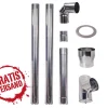Spiroduct Schornstein Bausatz Für Pelletofen, Edelstahl AISI 304, 80-150mm