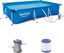 Bestway Frame Pool Deluxe Splash-Steel Pro 300 X 200 X 66 Cm, Mit Ablassventil, 3300 L -Garten- & Gewächshäuser Geschäft c2af0cdc414754534382619d36070b03
