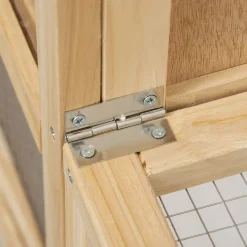 PawHut Kleintierkäfig Kleintierstall Nagerkäfig Mit Rampe Meerschweinchenstall Holzkäfig Kleintier Tannenholz Natur 78 X 41,5 X 60 Cm -Garten- & Gewächshäuser Geschäft c2b04b99cd1348353770aa9c201a0989